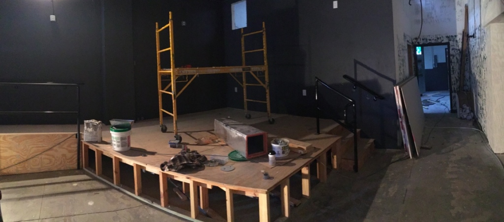 The new stage for The Alley.
